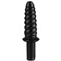 Чёрный фантазийный фаллоимитатор Сумерки богов «Улитка» 1015-80 BX DD (28 см)