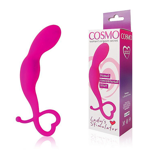 Розовый анальный стимулятор с ограничителем-сердечком Bior toys CSM-23052 (13 см)