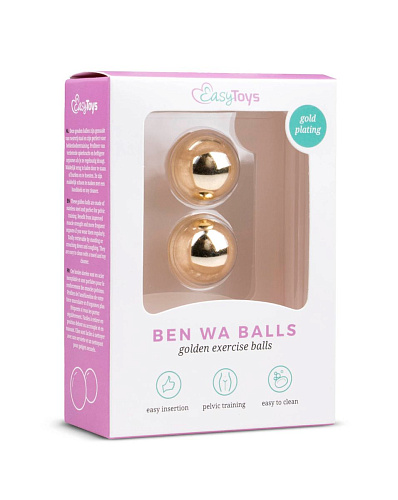 Золотистые вагинальные шарики без сцепки EDC Wholesale Ben Wa Balls ET075GLD
