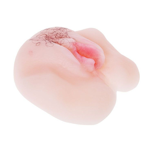 Нежная вагина-мастурбатор телесного цвета с вибрацией и пультом управления Baile BM-009035