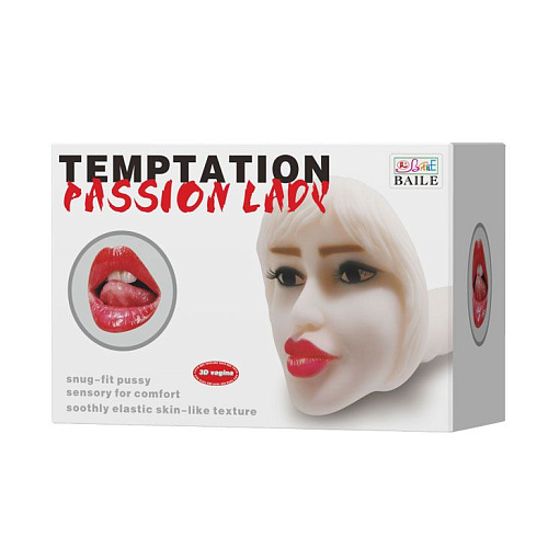 Мастурбатор-ротик телесного цвета с вибрацией Baile Temptation Passion Lady BM-009183-1