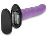 Фиолетовый страпон с вибрацией Pipedream Twist n Shout Vibrating Strap-On PD3368-12 (18 см)