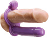 Насадка на пенис для двойного проникновения с вибрацией фиолетового цвета Topco Sales My First Double Penetrator 1006147