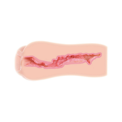 Мастурбатор-вагина телесного цвета с рельефным тоннелем KOKOS Sanda M04-001-07D