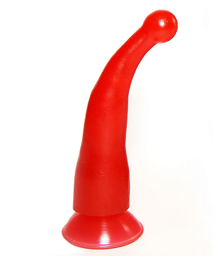 Массажёр-стимулятор точки G на присоске красного цвета Сумерки богов 721-12 CD DD