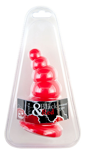 Красная анальная ёлочка ToyFa 901324-9 (13 см)