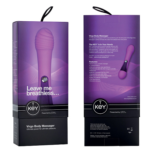 Фиолетовый рельефный вибратор Jopen VIRGO JO-8048-10-3