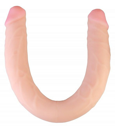 Телесный двухсторонний фаллоимитатор-реалистик Сумерки богов 3206-02 BX DD (47,8 см)