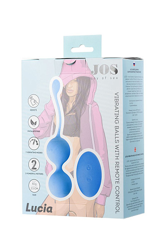 Голубые виброшарики с пультом ДУ JOS LUCIA 782010