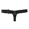 Чёрные кожаные трусики для больших насадок БДСМ арсенал 52010ars