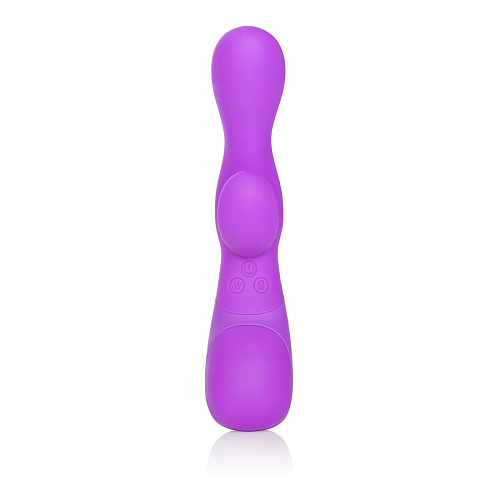 Фиолетовый вибромассажёр со стимуляцией клитора California Exotic Novelties Impress Tongue SE-4420-14-3 (18 см)
