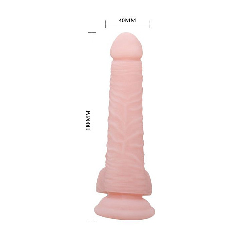 Телесный фаллоимитатор с присоской Baile Super Dildo BW-008093N (18,8 см)