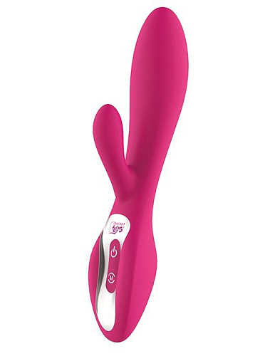 Розовый вибратор с клиторальным отростком Dream Toys HONEY BUNNY 21366