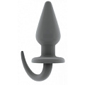 Серая анальная пробка с гибкой ручкой Shots Media BV SONO №9 SON009GRY