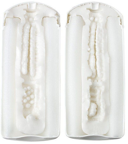 Белый мастурбатор с реалистичной внутренней текстурой Men sMax G-cup ET25