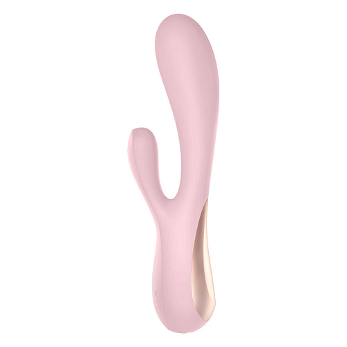 Розовый вибратор-кролик с управлением через приложение Satisfyer Mono Flex J2018-87-3 (20,4 см)