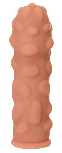Телесная насадка на фаллос с крупными бугорками KOKOS Extreme Sleeve 011 L-size ES.011-L (16,4 см)