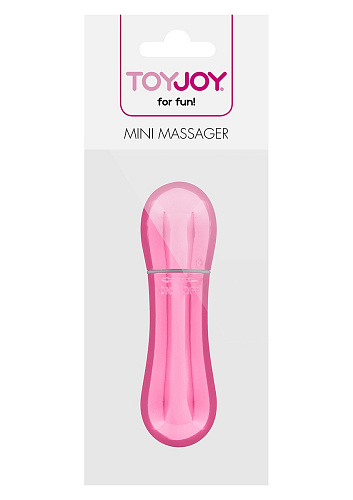 Розовый мини-вибромассажёр Toy Joy MINI VIBRATING MASSAGER 3006010146 (8 см)
