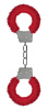 Пушистые красные наручники Shots Media BV OUCH! Red OU002RED