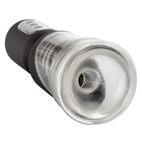 Автоматическая, чёрная вакуумная помпа с вибрацией California Exotic Novelties Get Hard Head Pump Set SE-1041-08-3