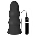 Чёрная виброёлочка Dream Toys MENZSTUFF VIBRATING BUTTCRASHER WAVED 21022 (20 см)