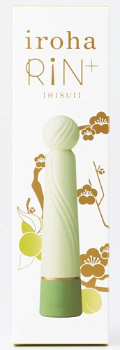 Салатовый вибратор с шаровидной мягкой головкой Tenga IROHA Rin+ Hisui MRP-01 (16 см)