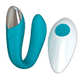 Бирюзовый вибратор для пар с пультом ДУ Le Frivole Fera 06119