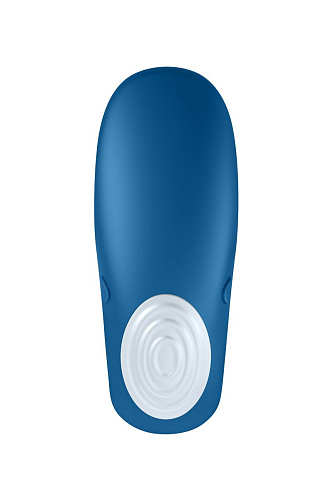Многофункциональный стимулятор для пар синего цвета Satisfyer Partner Whale J2008-5