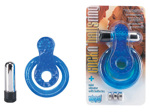 Синее кольцо эрекционное тройного действия Gopaldas 05-263V-CBLU BCD GP