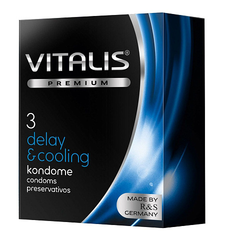 Прозрачные презервативы с охлаждающим эффектом R S GmbH VITALIS PREMIUM №3 delay cooling (3 шт)