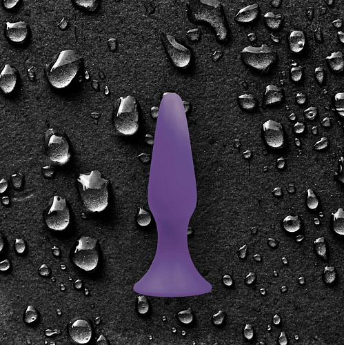 Фиолетовая анальная пробка на присоске NS Novelties Sliders Silicone Anal Plugs Medium NSN-0508-25 (12,45 см)