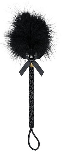 Чёрный стек-пуховка для сексуальных игр Obsessive A720 tickler