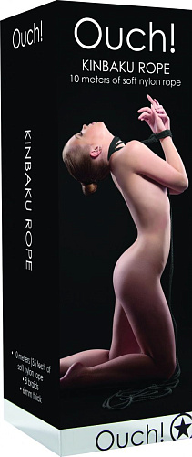 Черная веревка для бандажа Kinbaku - 10 м. Shots Media BV OU043BLK