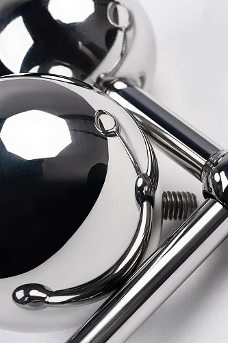 Стальные бондажные стринги со сменными шарами ToyFa 717123