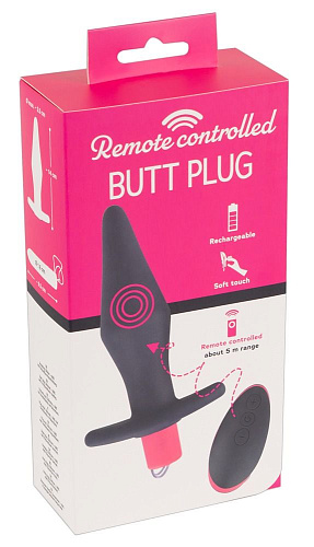 Темно-фиолетовая анальная пробка Orion Remote Controlled Butt Plug 05952840000 (14 см)