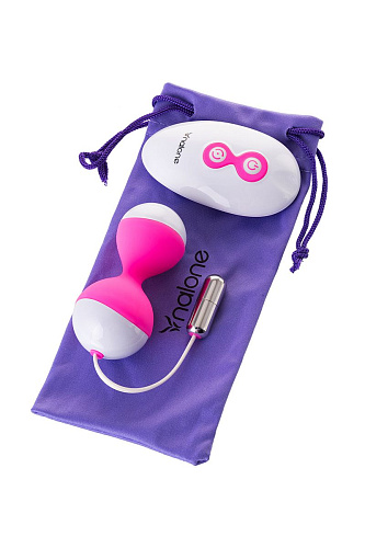 Бело-розовые вагинальные шарики Nalone MiuMiu VS-VR21