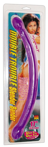 Двусторонний фиолетовый фаллостимулятор NMC Double Trouble 05262230000 (43 см)