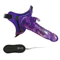 Фиолетовый страпон Howells 10 Mode Vibrations 8.5 Harness Rabbit Dong 92004Purple (19 см)
