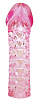 Закрытая розовая насадка-фаллос Bior toys Penis sleeve EE-10037 (11,7 см)