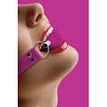 Розовый кляп-шар на розовых ремешках Shots Media BV Solid Ball Gag OU099PNK