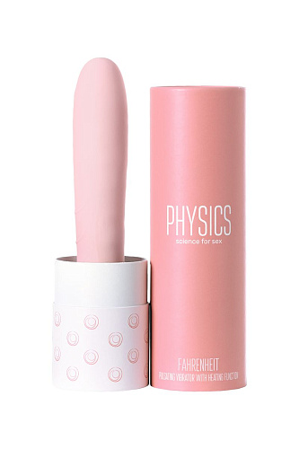 Розовый силиконовый вибратор с функцией нагрева и пульсирующими шариками ToyFa FAHRENHEIT 796005 (19 см)