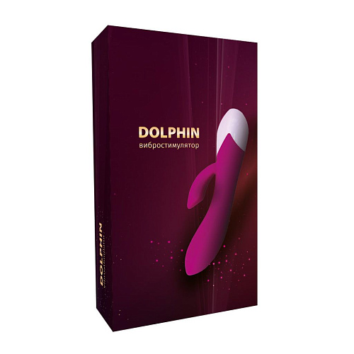 Розовый вибростимулятор с клиторальным отростком RestArt Dolphin RA-309 (19,3 см)