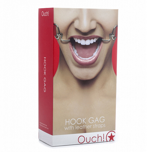 Красный расширяющий кляп Shots Media BV Hook Gag OU106RED
