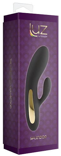 Чёрный вибромассажёр-кролик Toy Joy Splendor Rabbit 3006010298 (17 см)