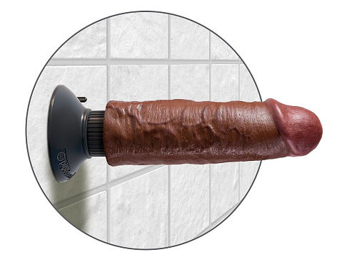 Коричневый вибратор Pipedream 6 Vibrating Cock PD5401-29 (17,8 см)