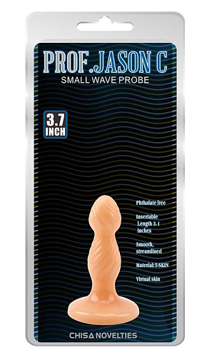 Телесная анальная втулка на ножке Chisa Small Wave Probe CN-101463182 (9,3 см)