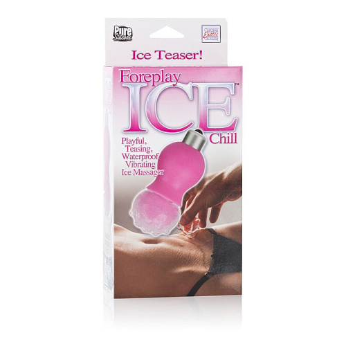 Розовый вибромассажер с замораживающейся насадкой California Exotic Novelties Foreplay Ice Chill Massagers SE-2076-30-3