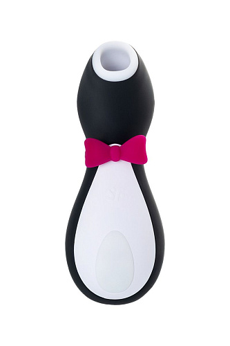 Чёрно-белый вакуум-волновой бесконтактный стимулятор клитора Satisfyer Pro Penguin Next Generation J2018-8N-P