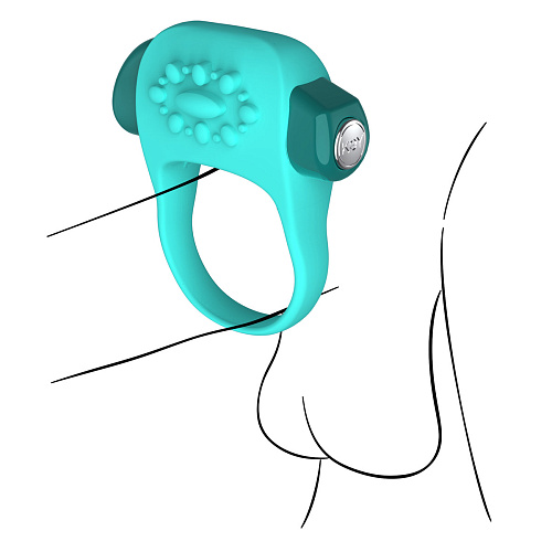 Бирюзовая вибро-насадка Jopen HALO JO-8030-05-3