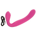 Розовый перезаряжаемый водонепроницаемый страпон California Exotic Novelties Rechargeable Silicone Love Rider Strapless Strap-On SE-1499-55-3